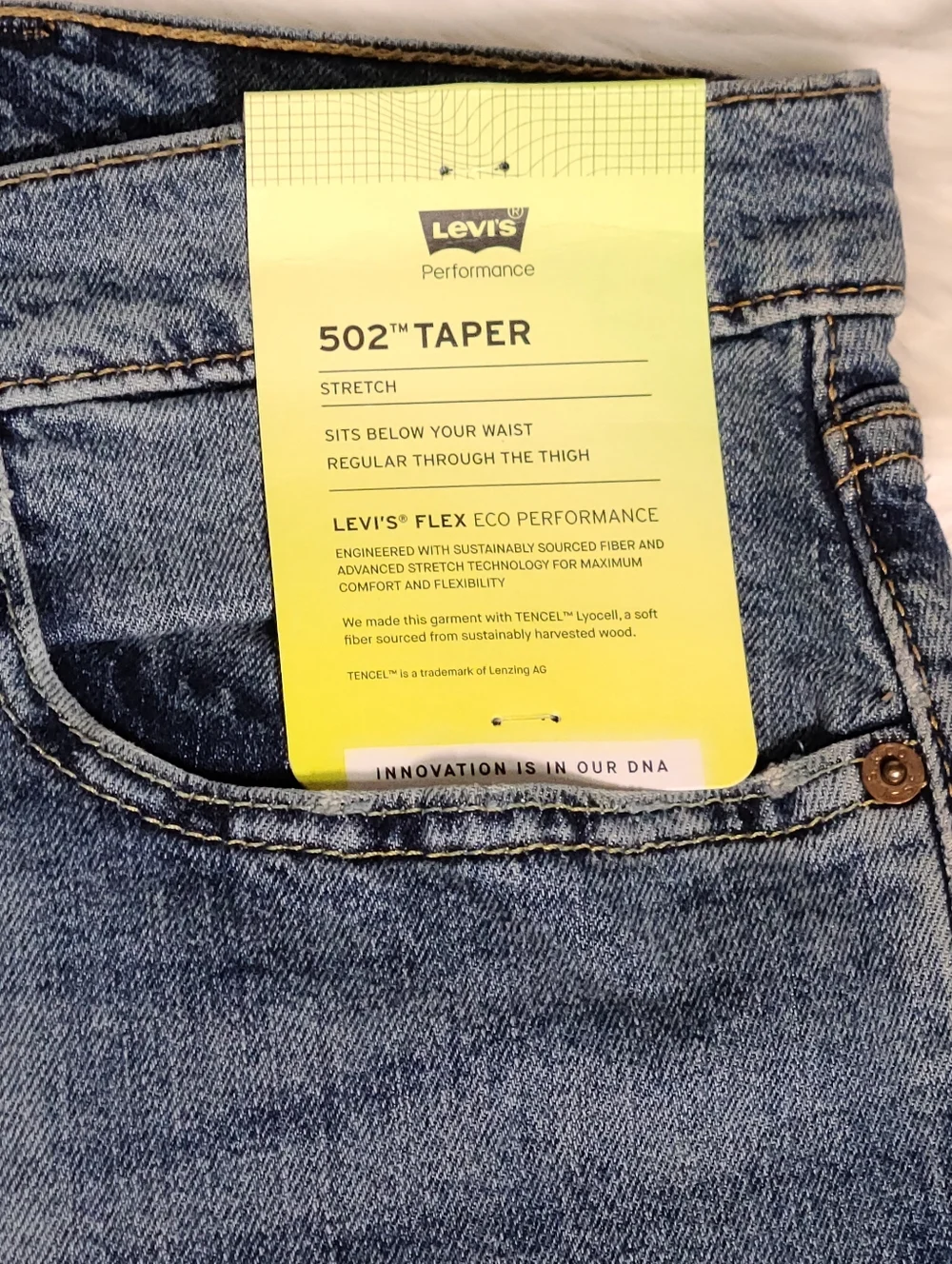 Levi's 502 Taper Regular Fit Blue Jean Men 40x32 NEW